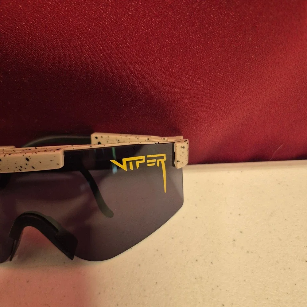Pit Viper Sunglasses The Sandblast Originals Tan Black Splatter Sport With Bag
